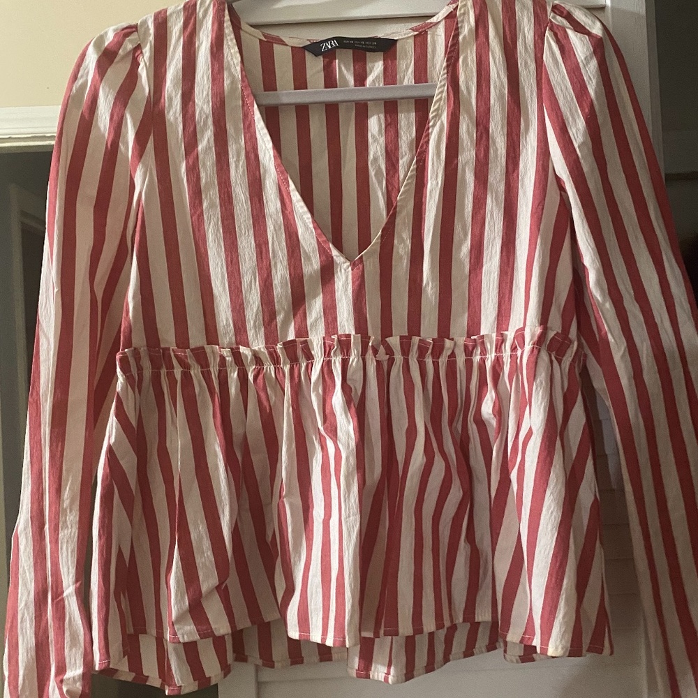 Zara babydoll blouse